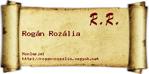 Rogán Rozália névjegykártya