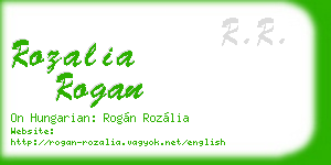 rozalia rogan business card